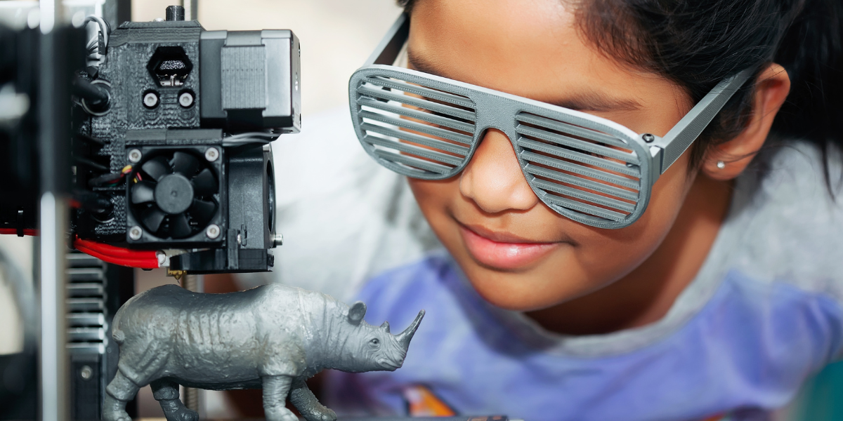 A child enjoying their STEM toy.